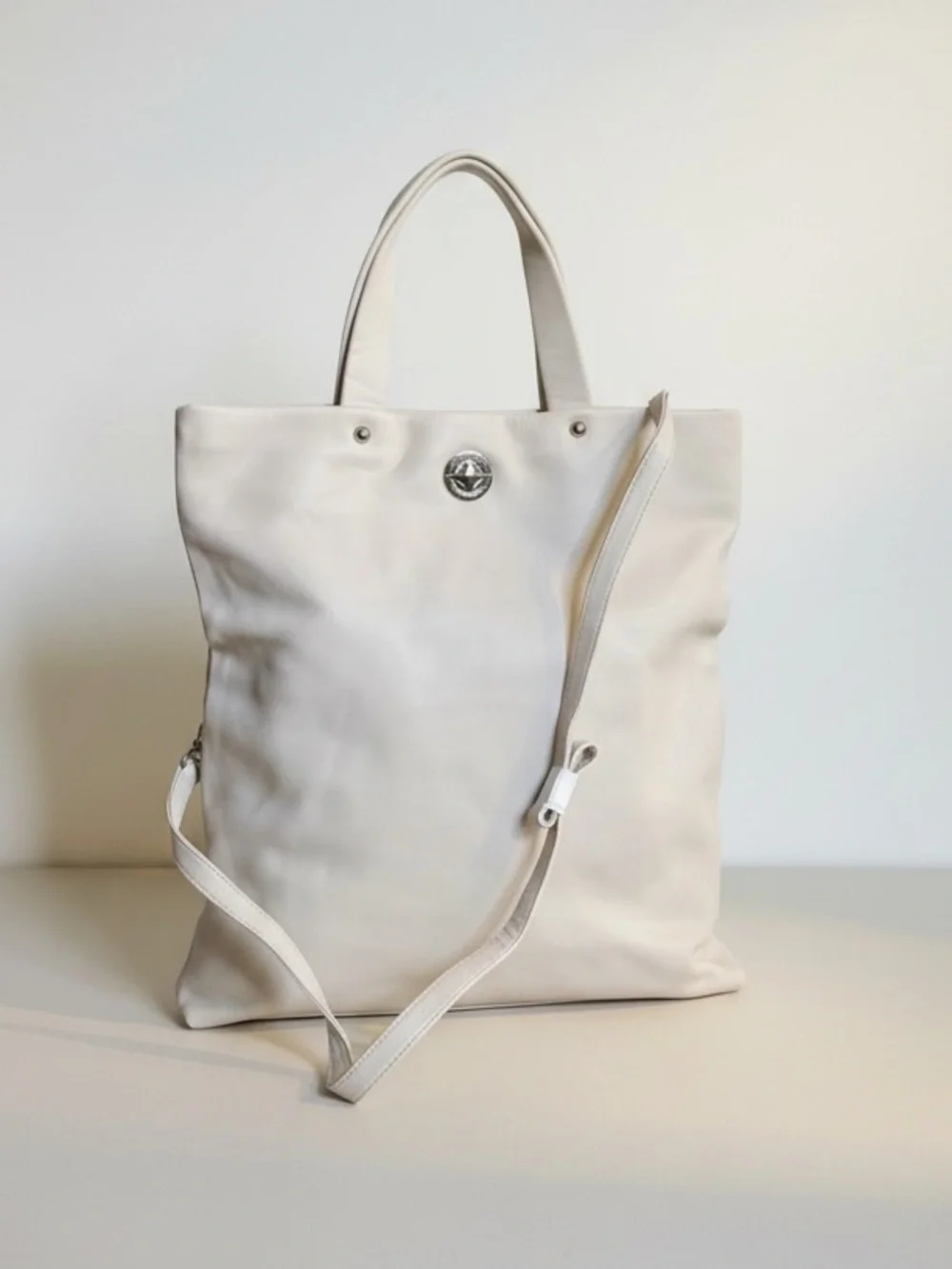 NWT Kate Spade Mariella Foldover Tote Crossbody Ivory Leather Bag